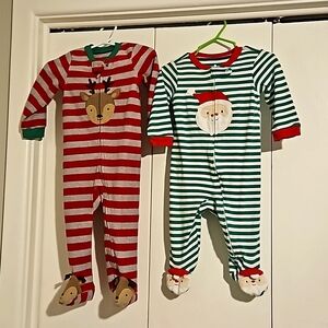 Christmas baby sleepers reindeer and Santa 9 months